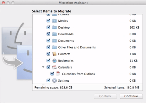 how long does it take for the mac migrate tool to find the other source